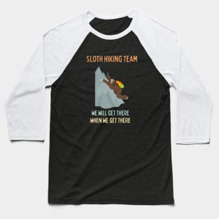 Sloth Hiking Team Baseball T-Shirt